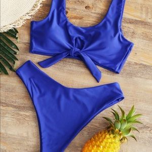 High Rise Bow Tie High Leg Bikini